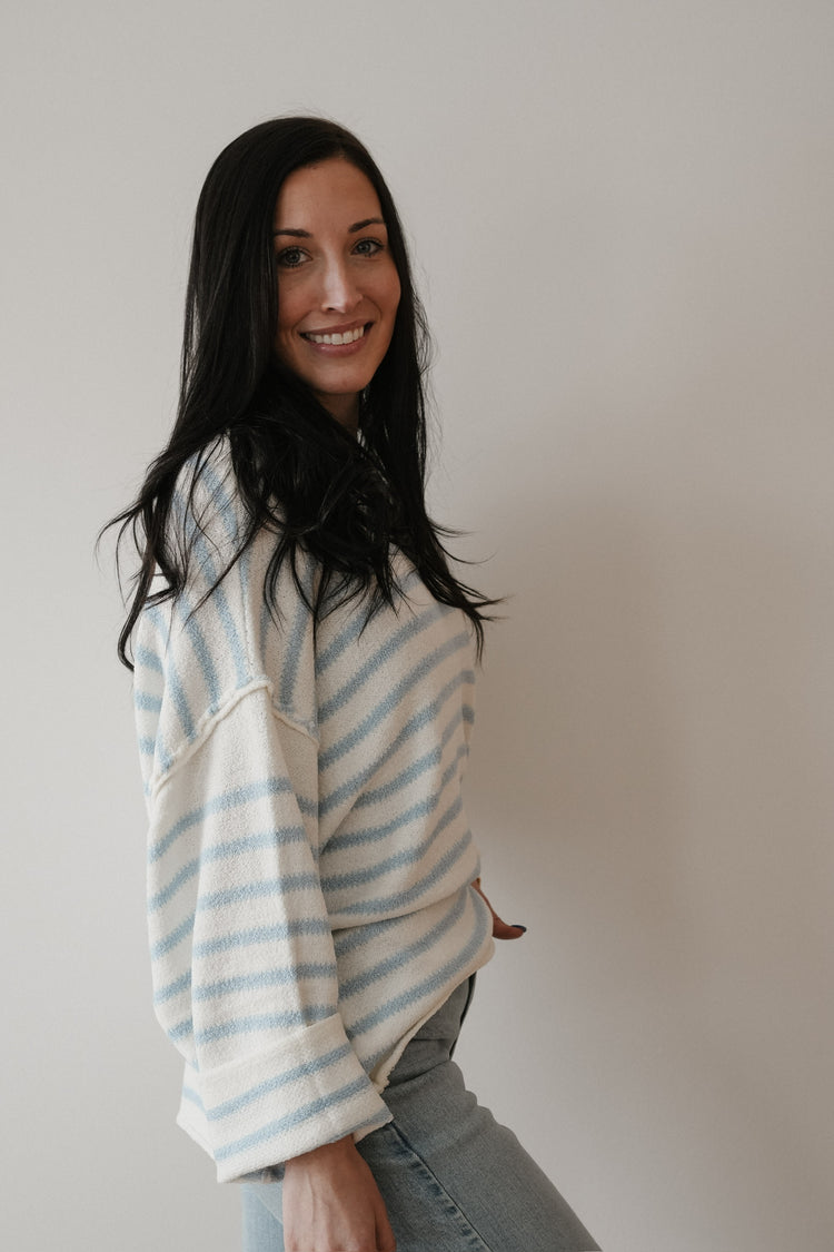 COASTAL STRIPED OVERSIZED KNIT