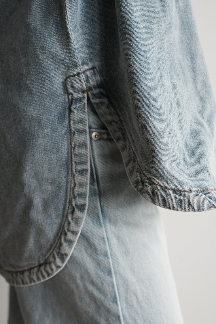 SNAP BUTTON DENIM SHACKET