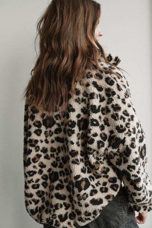 LEOPARD PRINT SHERPA