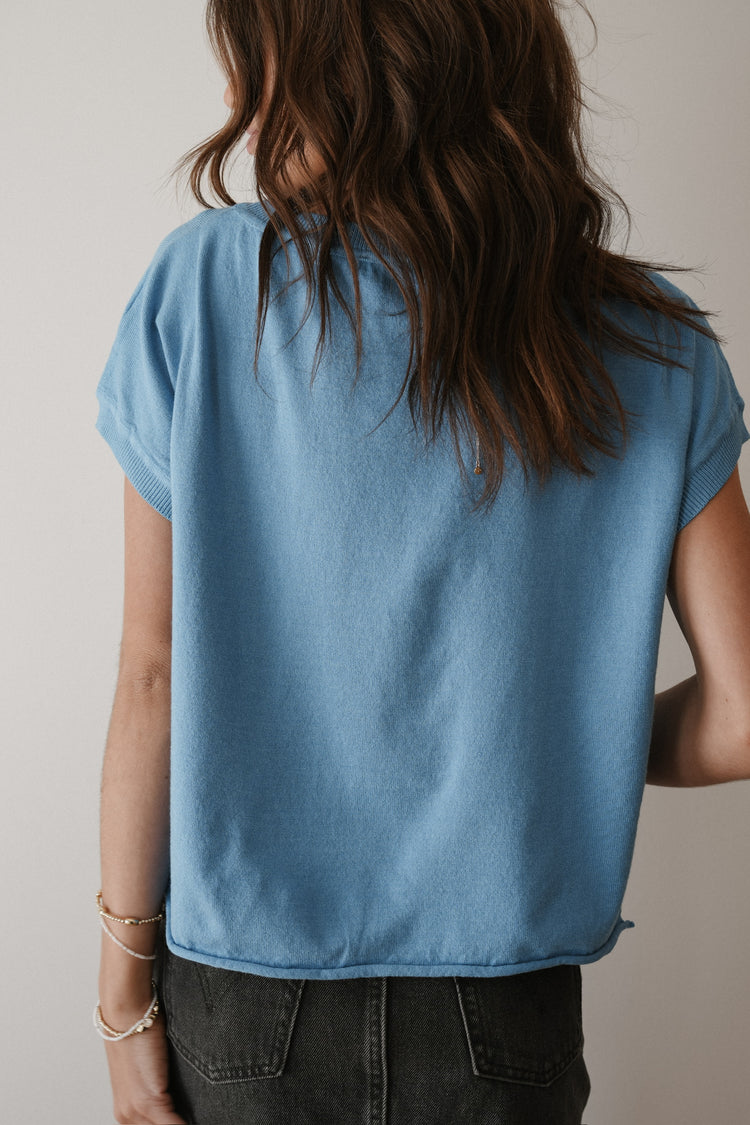 SHORT SLEEVE SWEATER KNIT