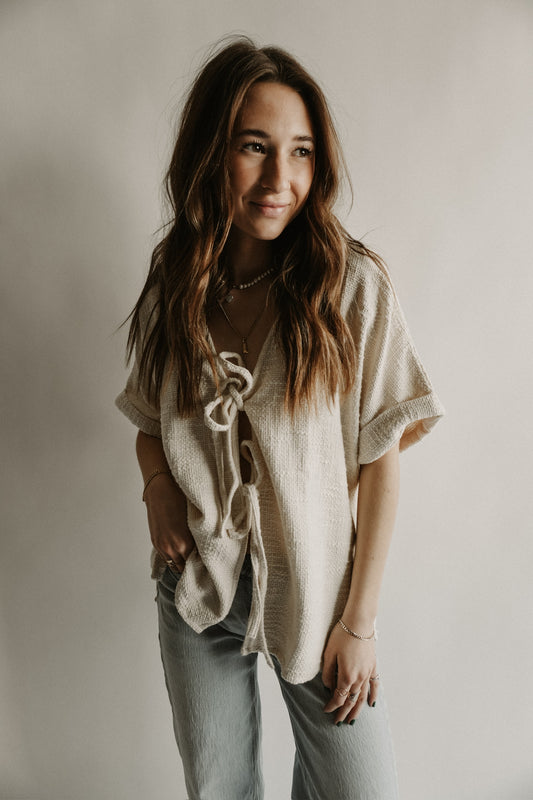 BAHHGOOSE - WOVE TIE TOP