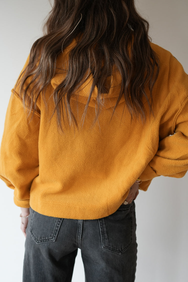 MUSTARD FLEECE HOODIE