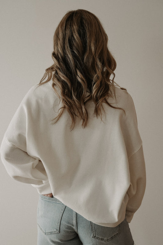 WANDER WESTERN SADDLE UP WAFFLE SWEATER