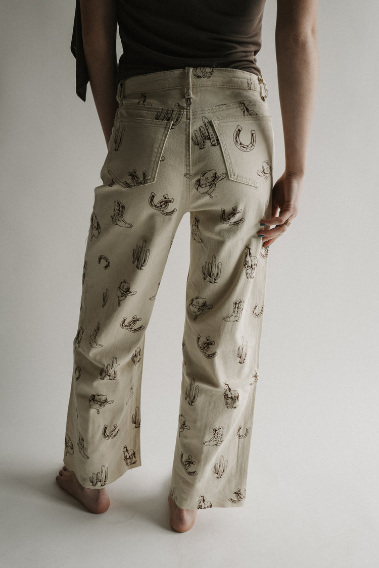 WESTERN BOHO DENIM PANTS