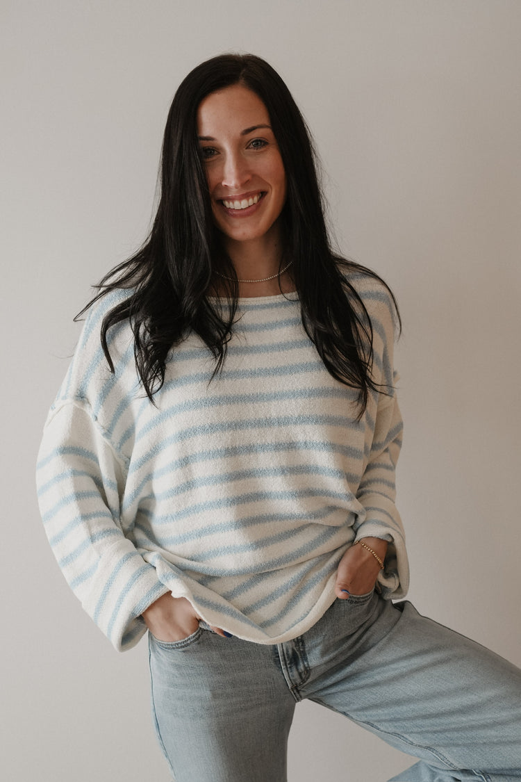 COASTAL STRIPED OVERSIZED KNIT