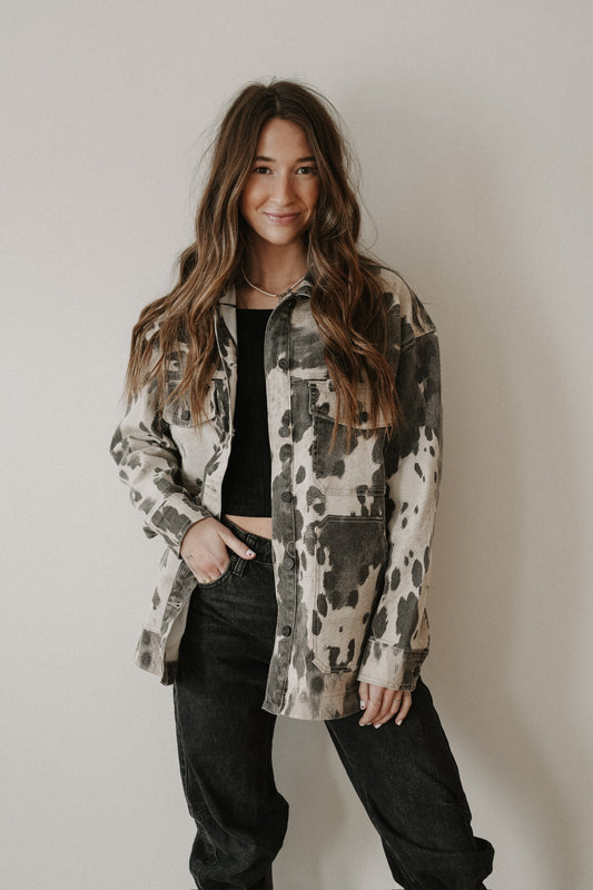 WILD WEST COW PRINT JACKET