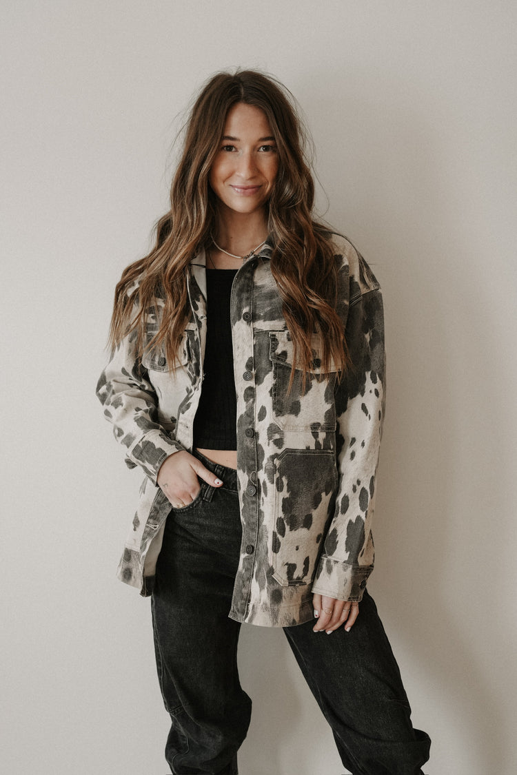 WILD WEST COW PRINT JACKET
