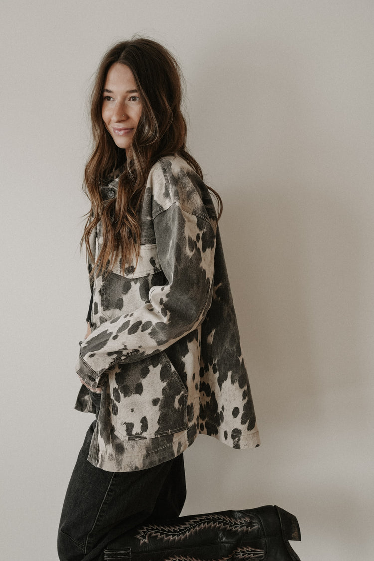 WILD WEST COW PRINT JACKET